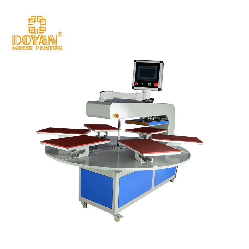 Fully automatic pneumatic six-position heat transfer painting machine Fully automatic pneumatic six-position heat transfer painting machine