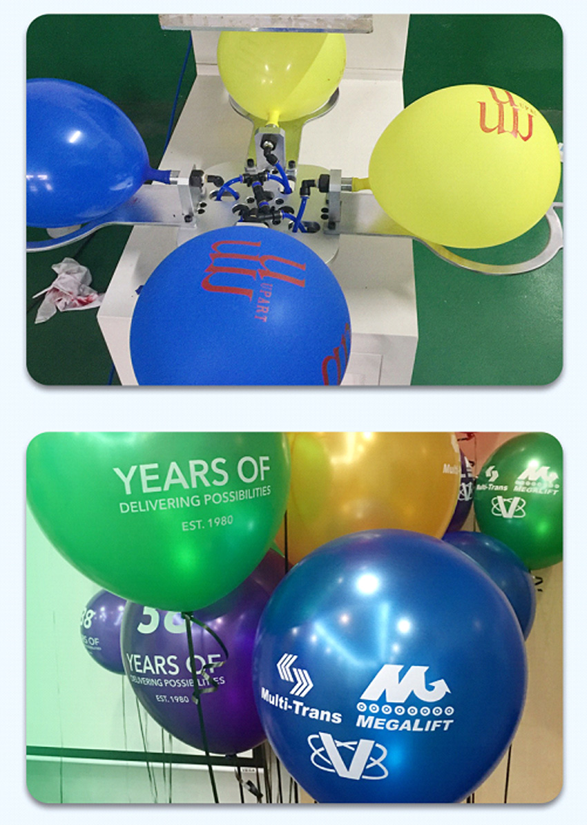 4t Turntable Balloon Screenprinting Machine-Product Applications