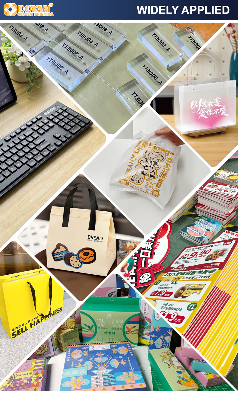 Vertical screen printing machine with belt-Product Applications