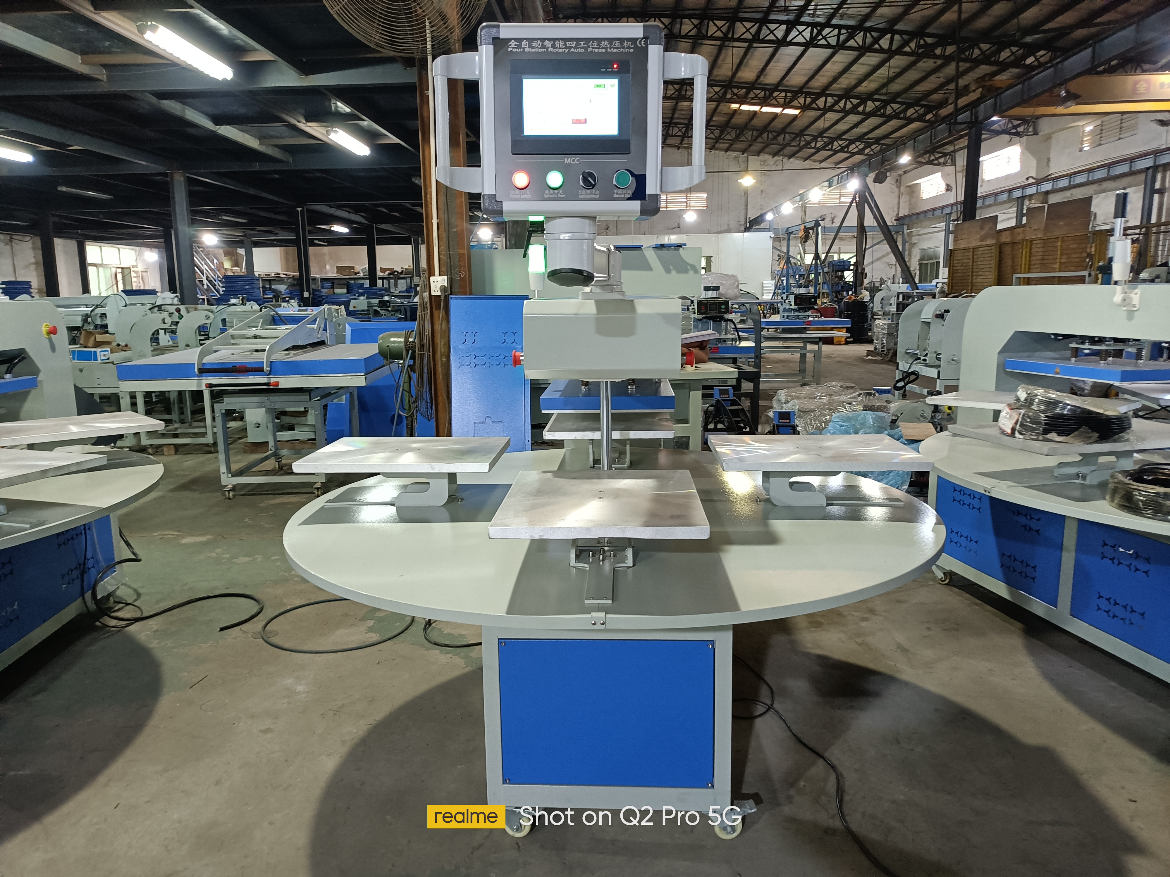 Fully Automatic Pneumatic Four-position Heat Transfer Machine