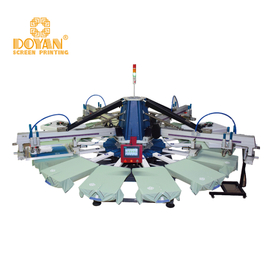 Automatic Silk Screen Printing Rotary Machine High quality T-shirt Screen Printer 