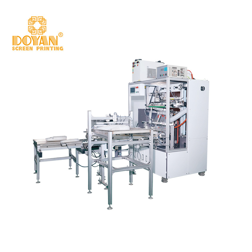 Fully automatic bottle screen printing and curing machine single color