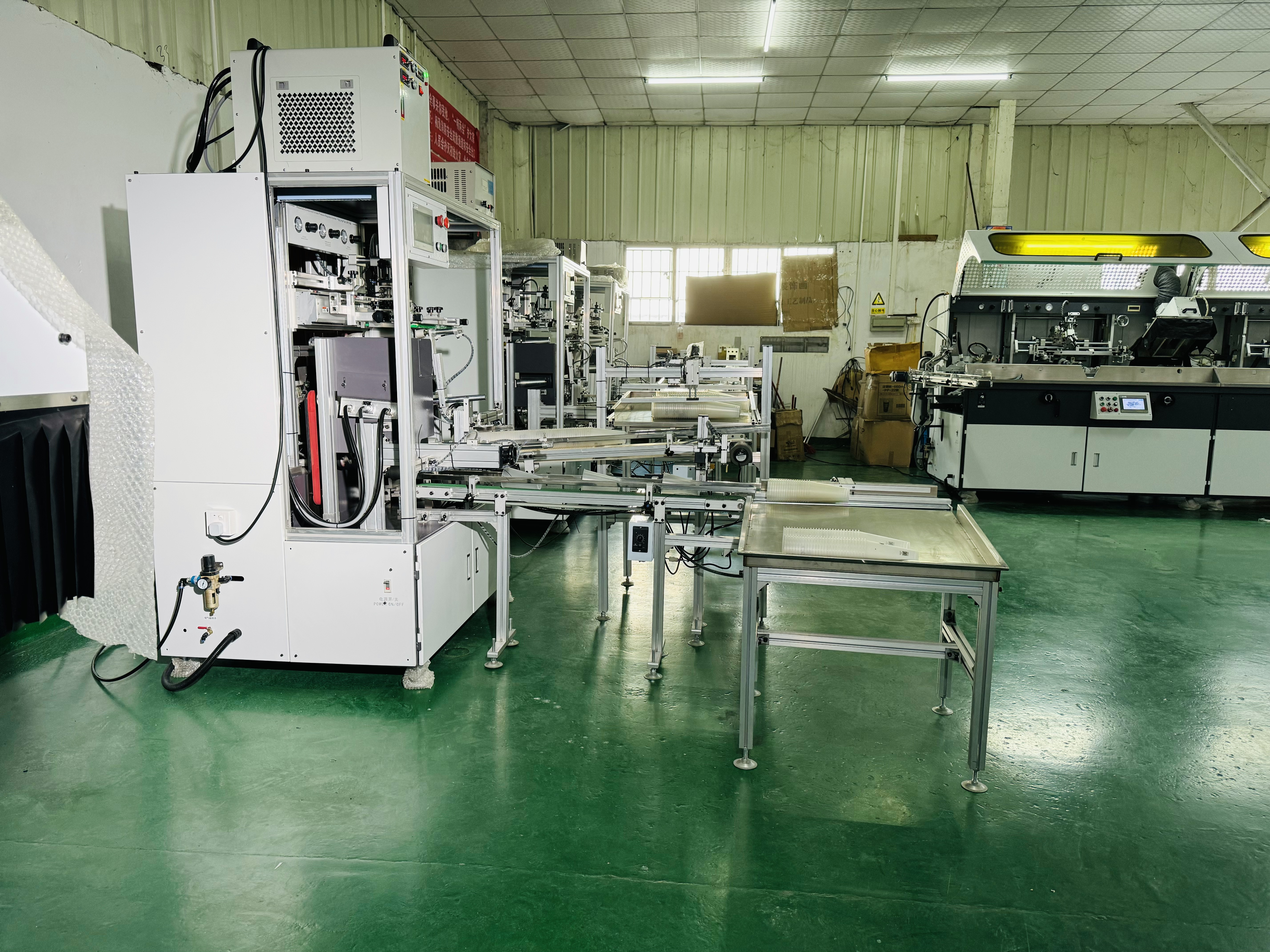 Fully automatic bottle screen printing and curing machine single color