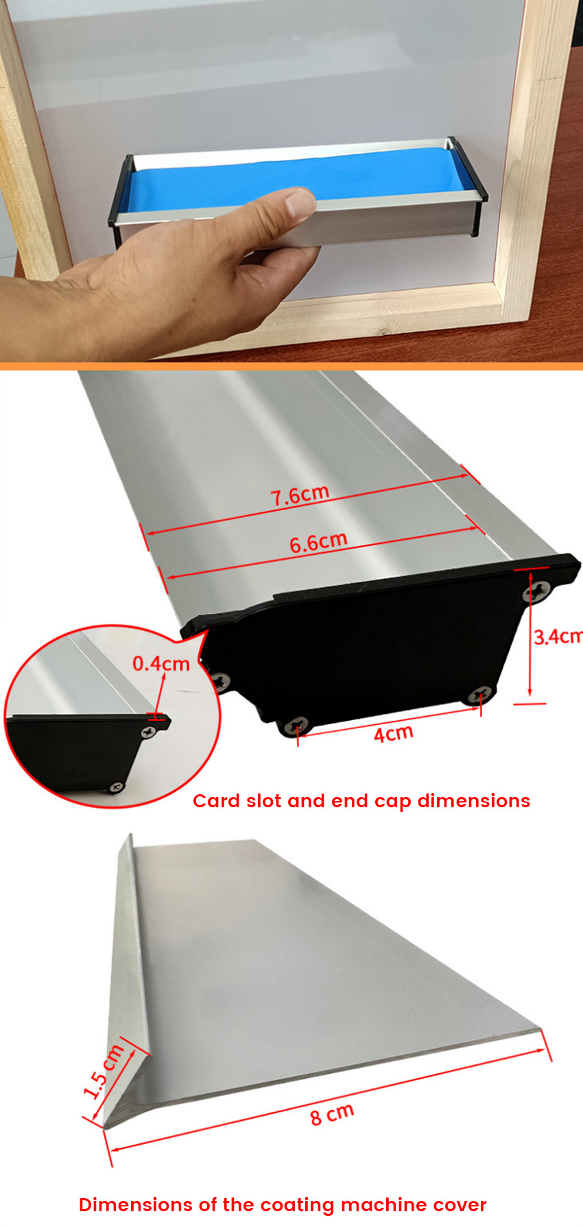 Aluminum alloy coating machine with lid-Product Dimensions