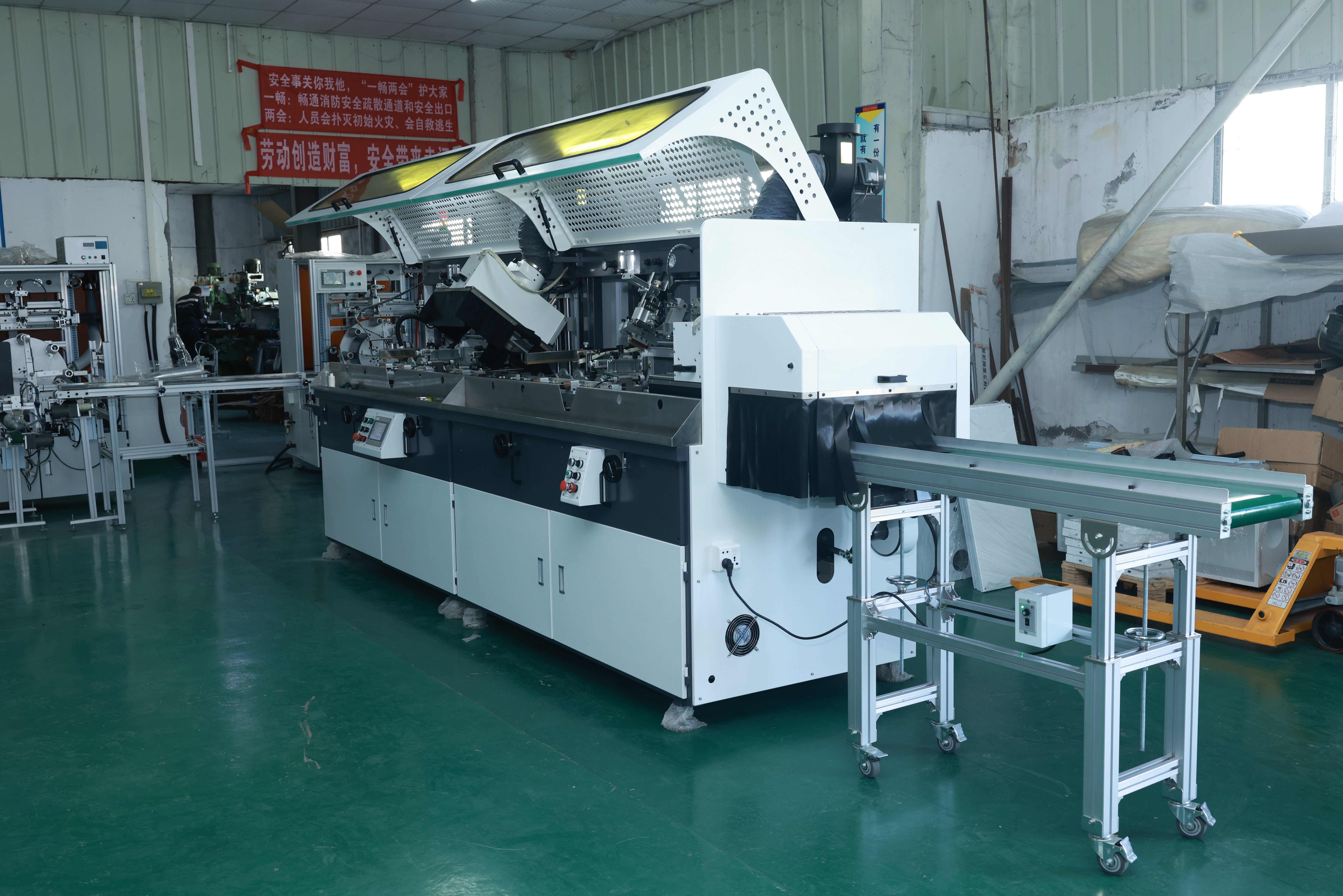 fully automatic bottle screen printing and curing machine single-six color 